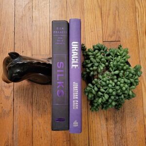 2 Home Decor Staging Books Hardcover Set Purple Silver Gray Black Modern Artsy